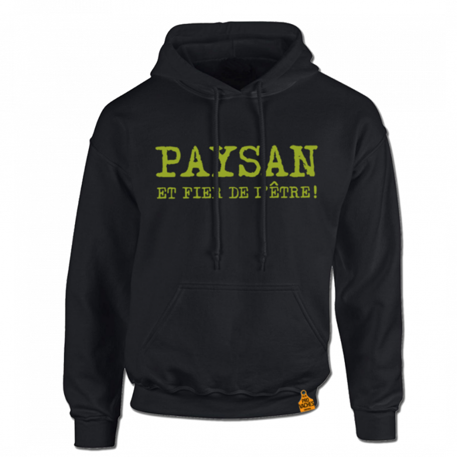 paysan et fier de l'être sweat pull agricole