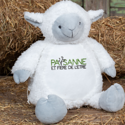 Peluche Mouton "Paysanne et fière de l'être"